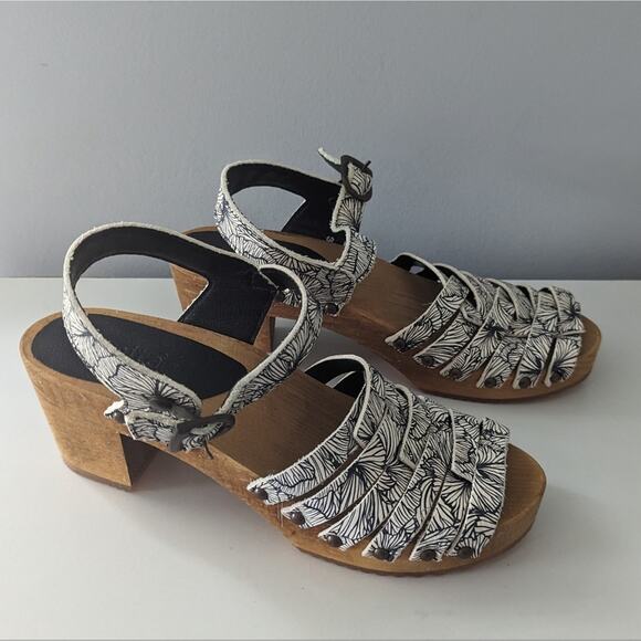 Sanita Mida Wood Wedge Heels Size 37 Equals US 5.5 - 6 - Picture 9 of 14